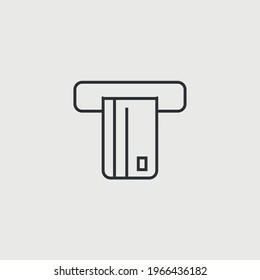 credit card at ATM machine vector icon withdrawing money icon transaction