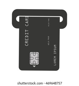 credit card bank icon vector isolated design