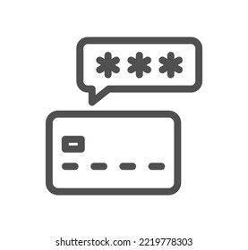 Credit card and banking icon outline and linear vector.