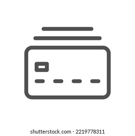 Credit card and banking icon outline and linear vector.