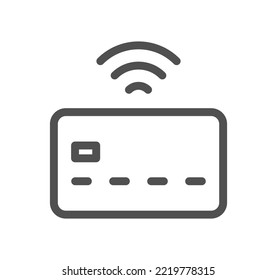 Credit card and banking icon outline and linear vector.