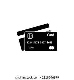 Kreditkarte - schwarze Vektorsymbol - Bankkarte 