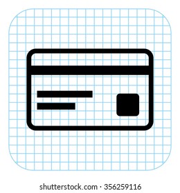 Credit card - black  vector icon