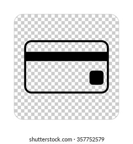 Credit card  - black vector icon