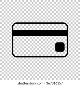 Credit card  - black vector icon