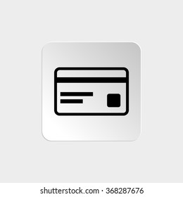Credit card  - black vector icon