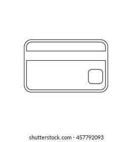 Credit card -  black vector icon