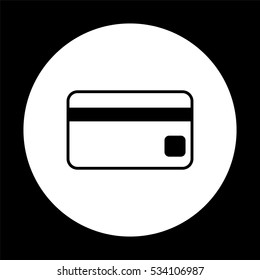 Credit card  - black vector icon