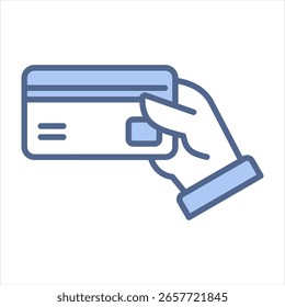 Credit Card Blue Icon Vector Illustration