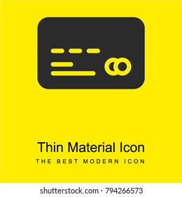 Credit card bright yellow material minimal icon or logo design