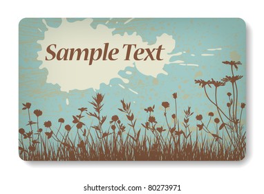 credit card / business card background design of standard size with a place for text message