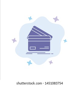 Credit card, Business, Cards, Credit Card, Finance, Money, Shopping Blue Icon on Abstract Cloud Background