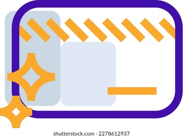 Credit card business icon collection with purple orange outline style. symbol, set, web, line, technology, internet, design. Vector Illustration