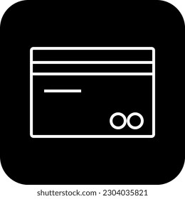 Credit Card Business and Office icon with black filled line style. money, pay, debit, buy, payment, atm, debt. Vector illustration
