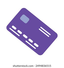 Credit Card Cartoon flat illustration. Payment method Icon for print and digital design