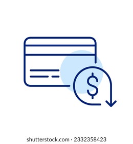 Credit card with cash back reward program. Pixel perfect icon