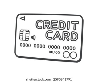 Credit card. Cashless payment. Vector illustration.