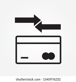 credit card change sign icon design vector illustration