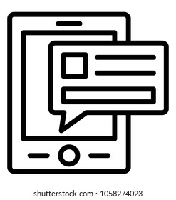 A credit card in chat bubble on mobile screen concept of transactional sms