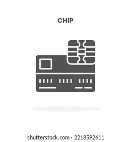 Credit Card Chip glyph icon. Can used for web, app, digital product, presentation, UI and many more.
