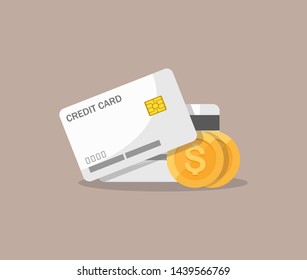 Credit card coins, cash get a bank card