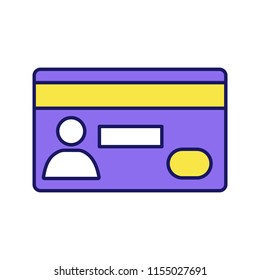 Credit card color icon. Cashless payment. E-payment. Isolated vector illustration