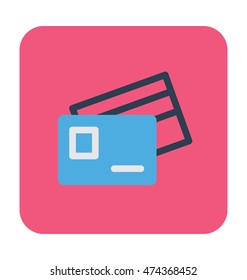 Credit Card Colored Vector Icon 