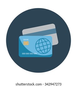Credit Card Colored Vector Illustration 