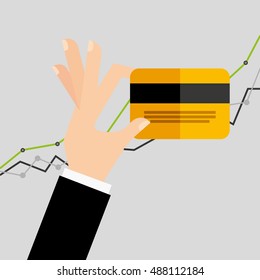 credit card with commerce icon vector illustration design
