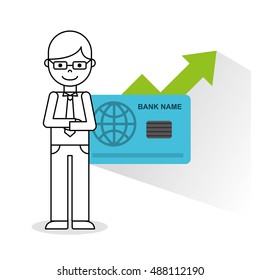 credit card with commerce icon vector illustration design