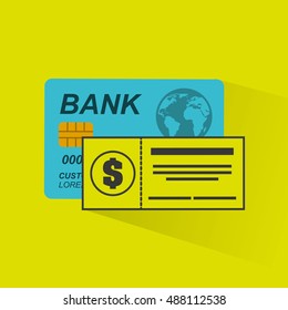 credit card with commerce icon vector illustration design