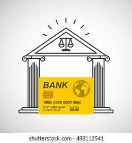 credit card with commerce icon vector illustration design