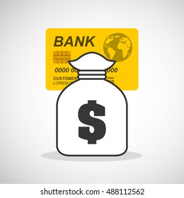 credit card with commerce icon vector illustration design