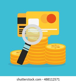 credit card with commerce icon vector illustration design