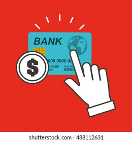 credit card with commerce icon vector illustration design
