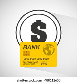 credit card with commerce icon vector illustration design