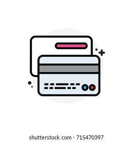 Credit card concept Isolated Line Vector Illustration editable Icon