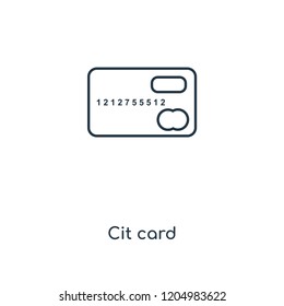 Credit card concept line icon. Linear Credit card concept outline symbol design. This simple element illustration can be used for web and mobile UI/UX.