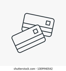 Credit card concept line icon. Simple element illustration. Credit card concept outline symbol design. Can be used for web and mobile UI/UX . Modern vector style