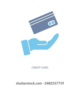 credit card concept line icon. Simple element illustration. credit card concept outline symbol design.