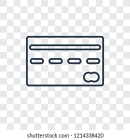 Credit card concept vector linear icon isolated on transparent background, Credit card concept transparency concept in outline style