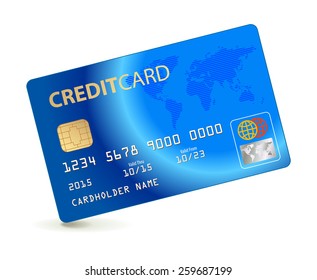 Credit card. Conceptual illustration. Vector illustration. Isolated on white background