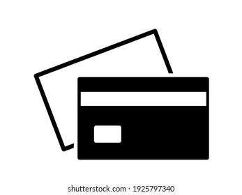 Icono de pago sin contacto de tarjeta de crédito. Imagen vectorial.
