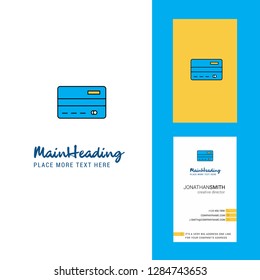 Credit card Creative Logo and business card. vertical Design Vector