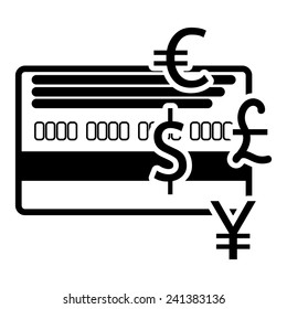 Credit card currency vector
