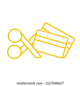 Credit card cut line icon. Plastic, scissors, cut off. Finance concept.  for personal limit budget, economy,
