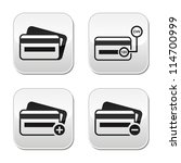 Credit Card, CVV code buttons set