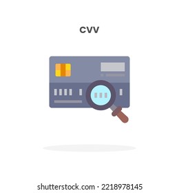 Credit Card CVV flat icon. Vector illustration on white background. Can used for web, app, digital product, presentation, UI and many more.