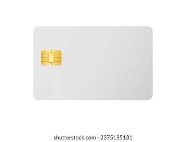 Credit Card, Debit Card or ATM Card. Vector Illustration Isolated on White Background. 