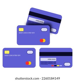 Kreditkarte, Debit Card Clip Art Vektorgrafik geeignet für Business Payment Methode und E-Commerce